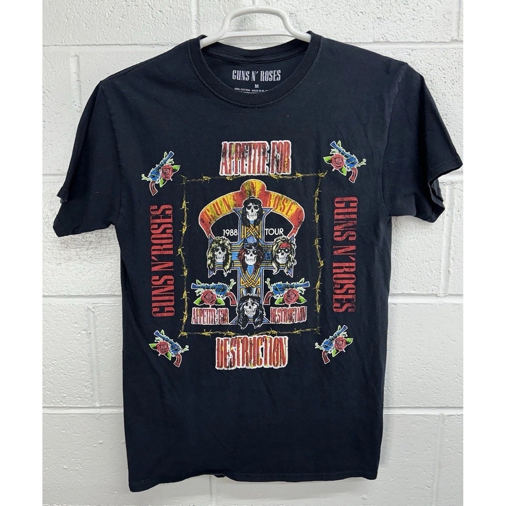 Guns N' Roses GNR Appetite For Destruction Black / Men's Tee Size Medium‎